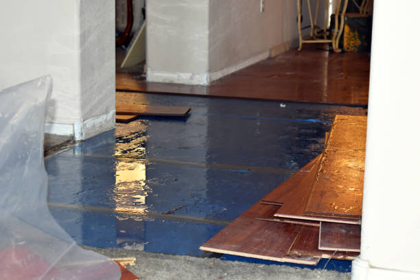 Professional Emergency Water Damage Restoration technician working in Huntington, UT